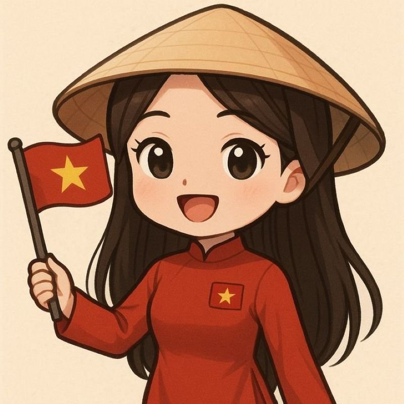 ảnh anime cầm cờ việt nam