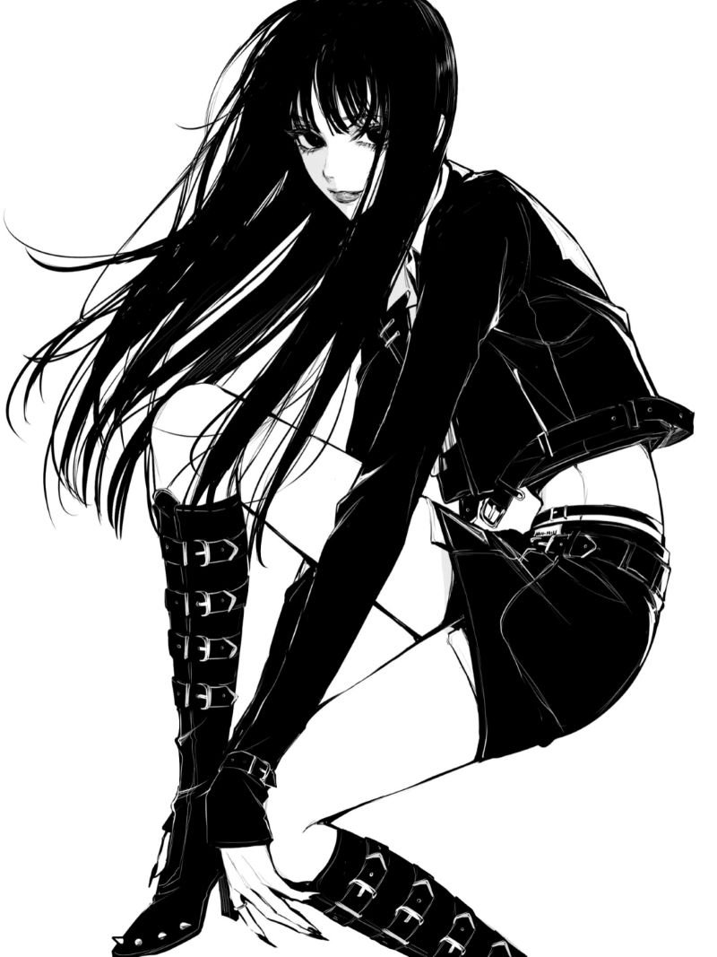 ảnh anime đen trắng (10)