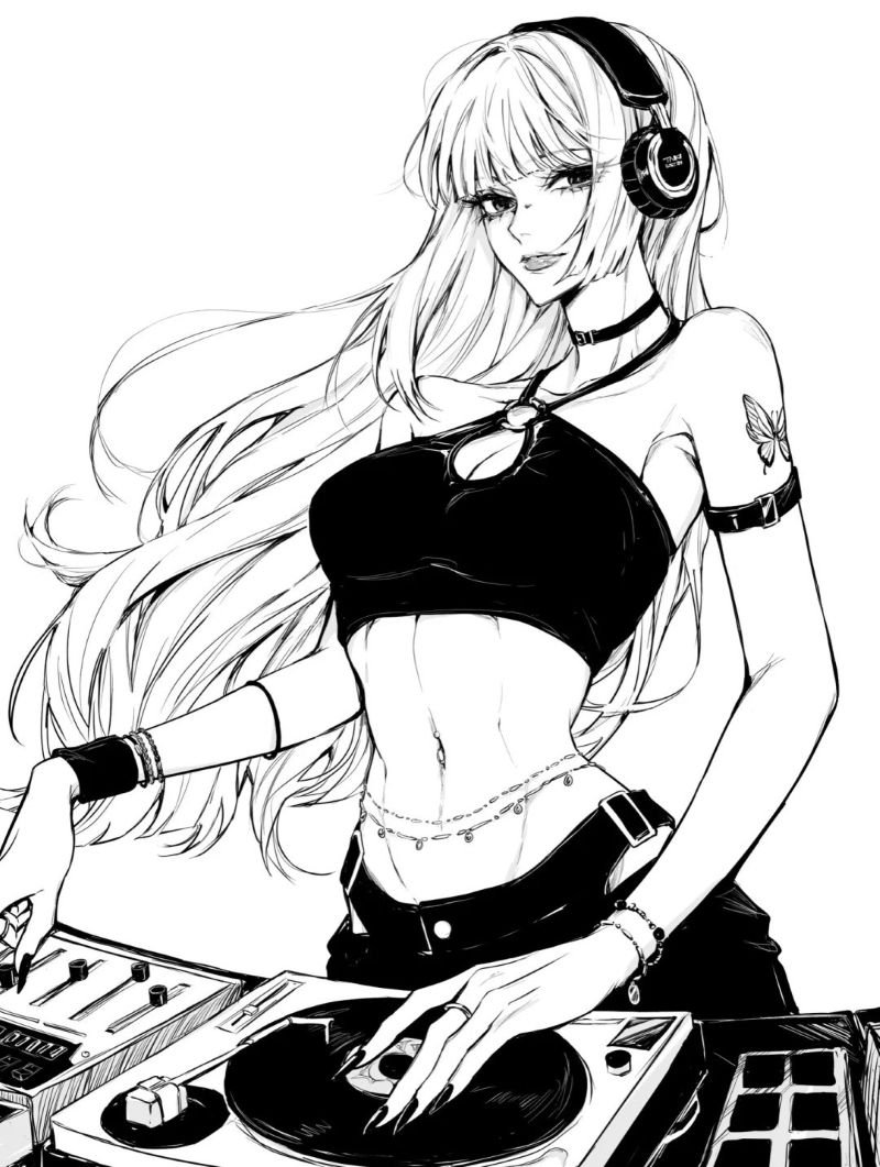 ảnh anime đen trắng (11)