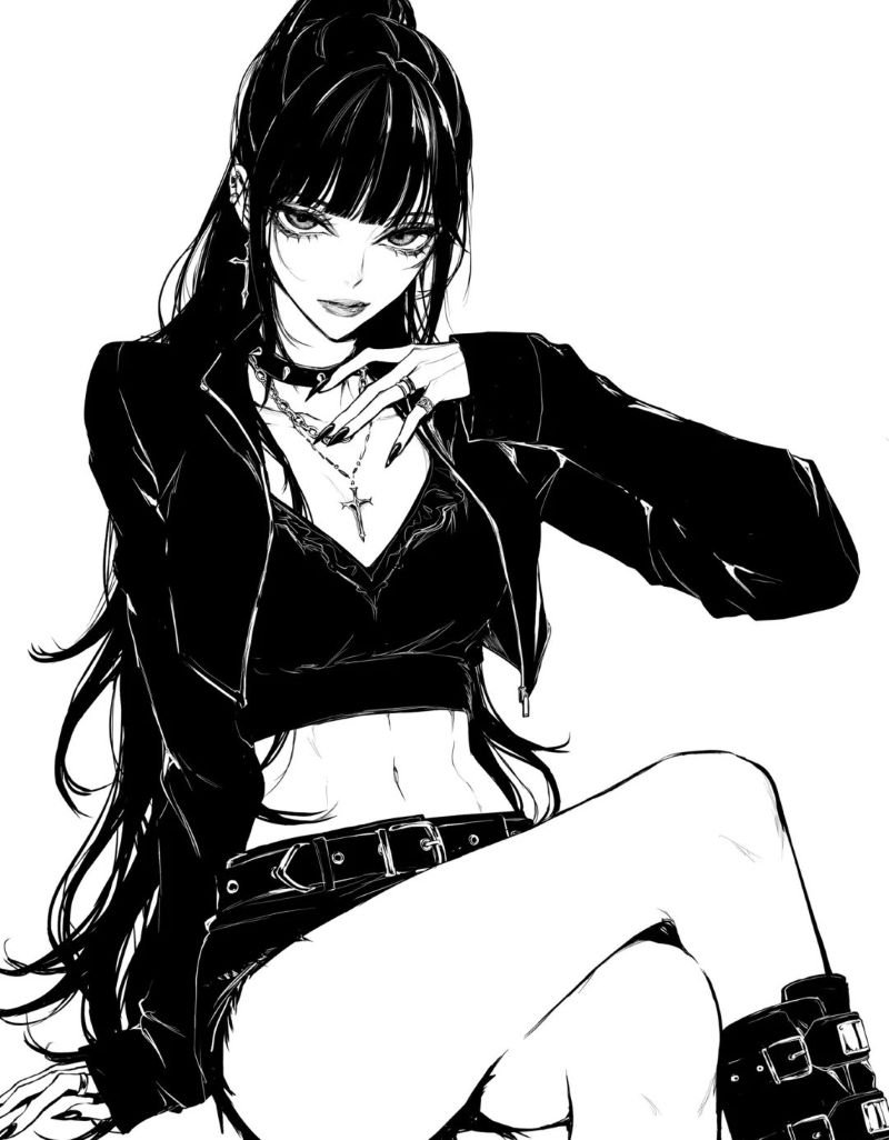 ảnh anime đen trắng (12)