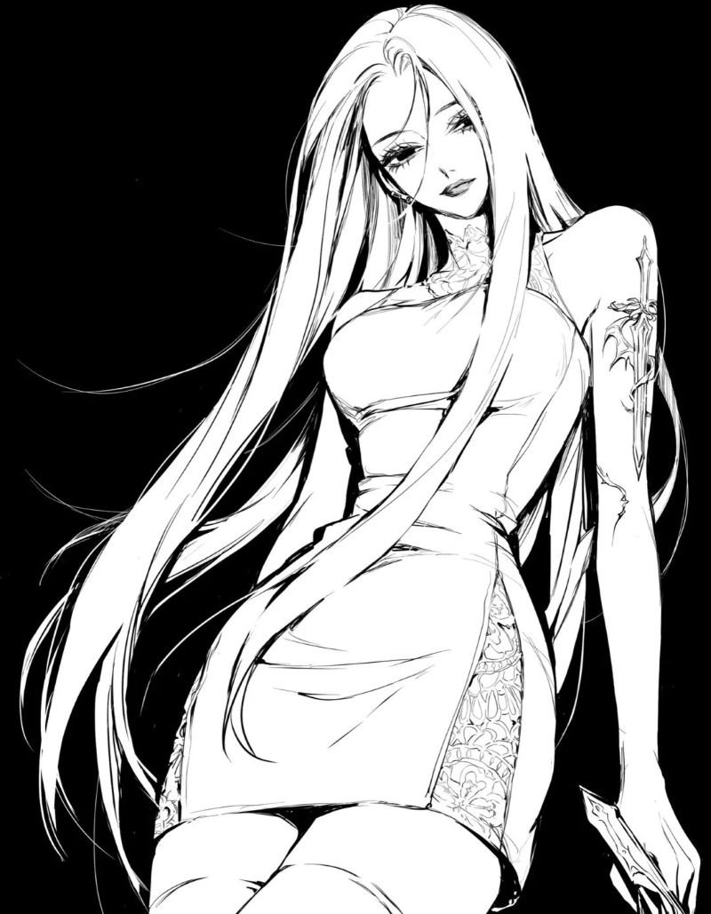 ảnh anime đen trắng (19)