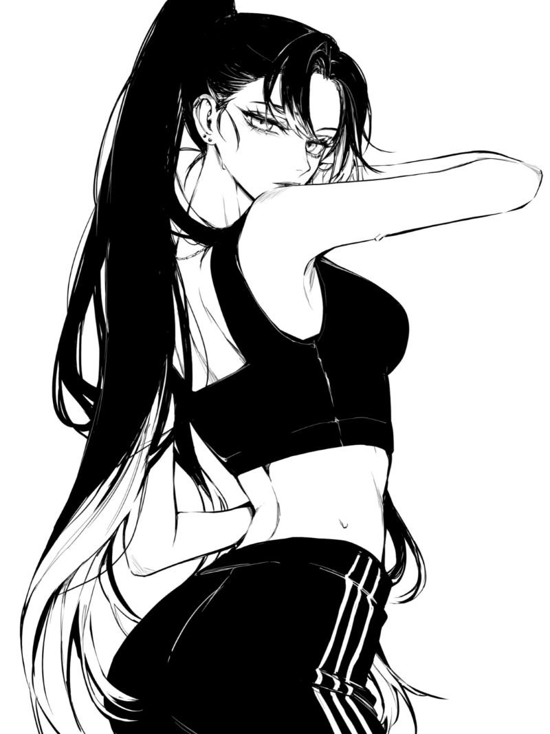 ảnh anime đen trắng (20)