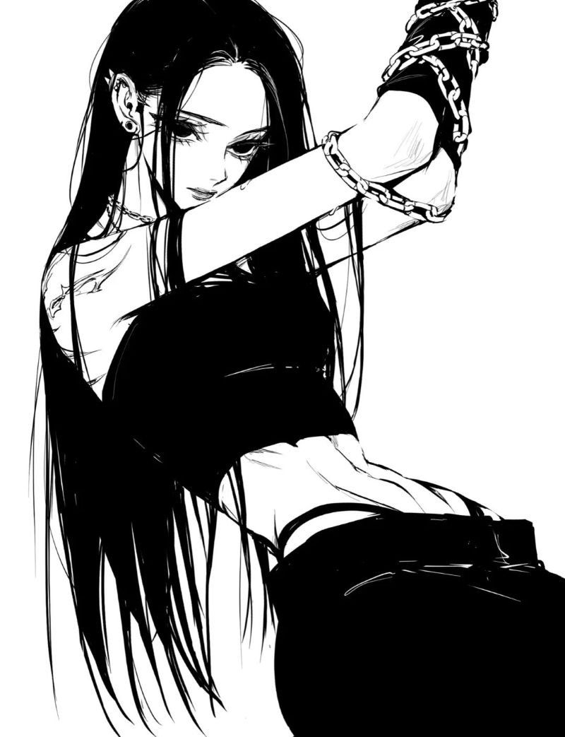 ảnh anime đen trắng (21)