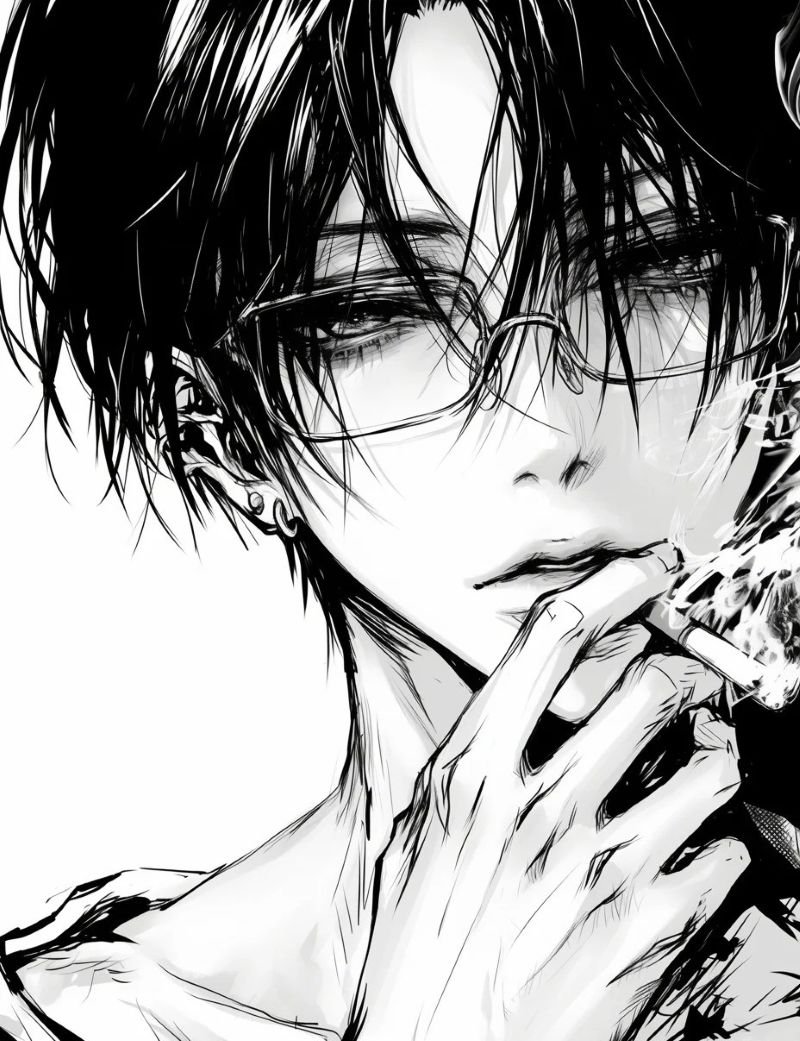 ảnh anime đen trắng (25)