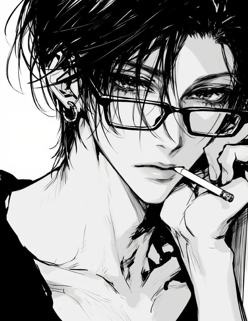 ảnh anime đen trắng (26)