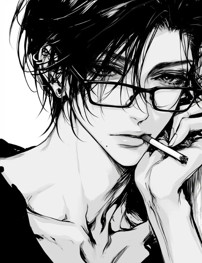 ảnh anime đen trắng (27)