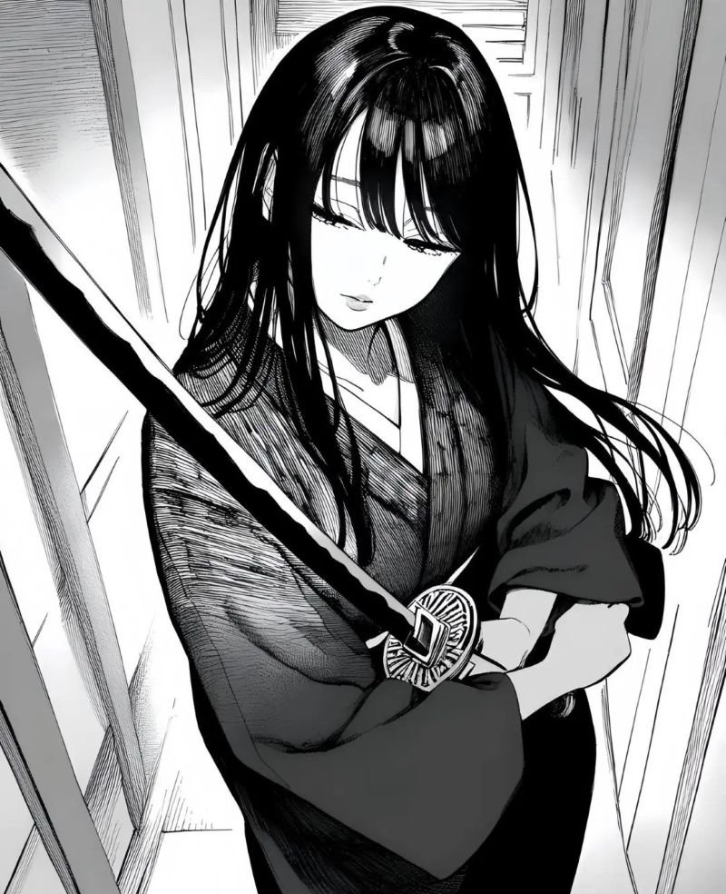 ảnh anime đen trắng (29)