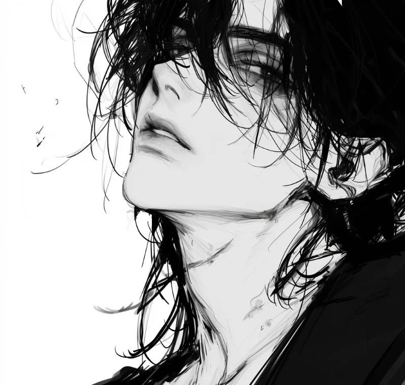 ảnh anime đen trắng (5)
