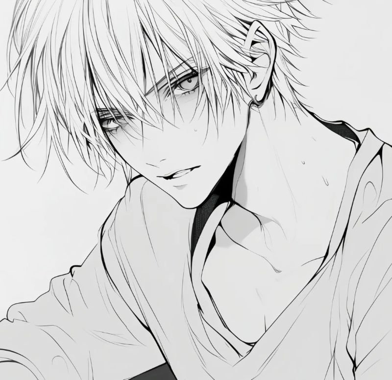 ảnh anime đen trắng (8)