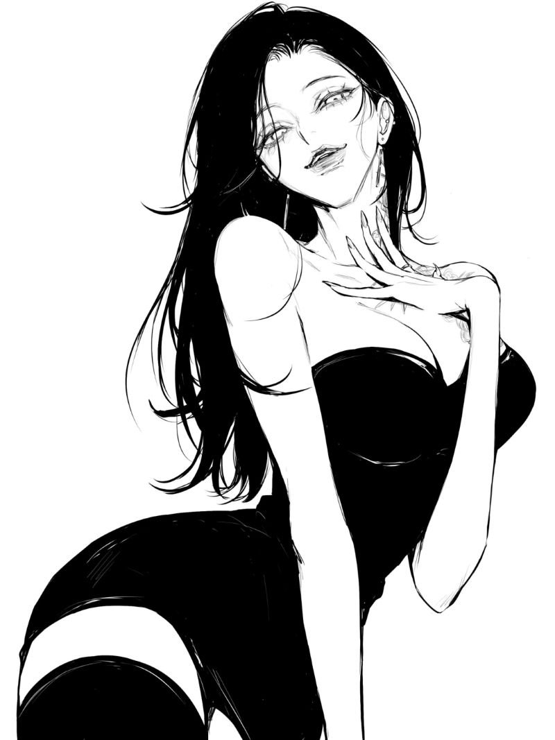 ảnh anime đen trắng (9)