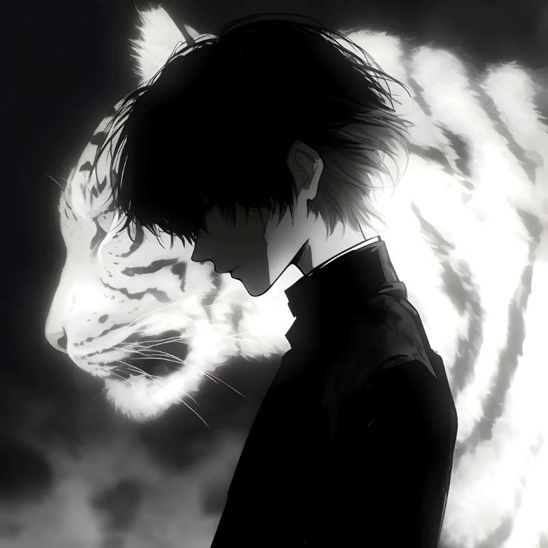 ảnh anime nam đen trắng (19)