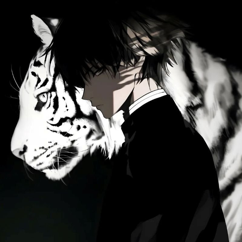 ảnh anime nam đen trắng (20)