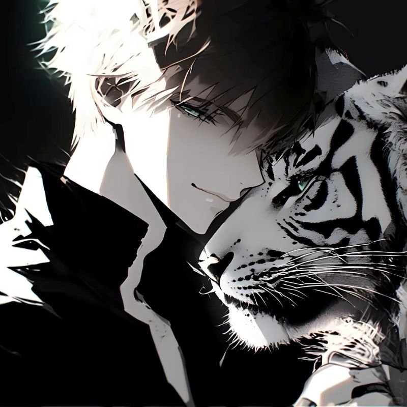 ảnh anime nam đen trắng (23)