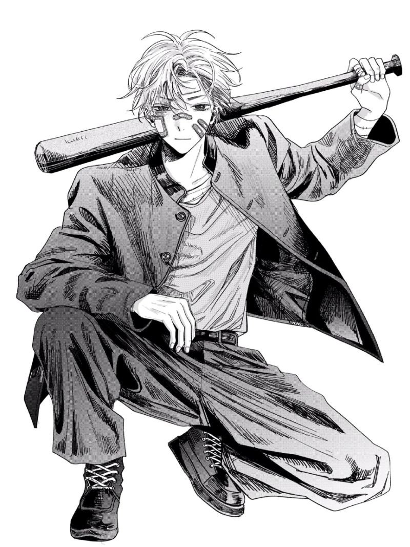 ảnh anime nam đen trắng (35)