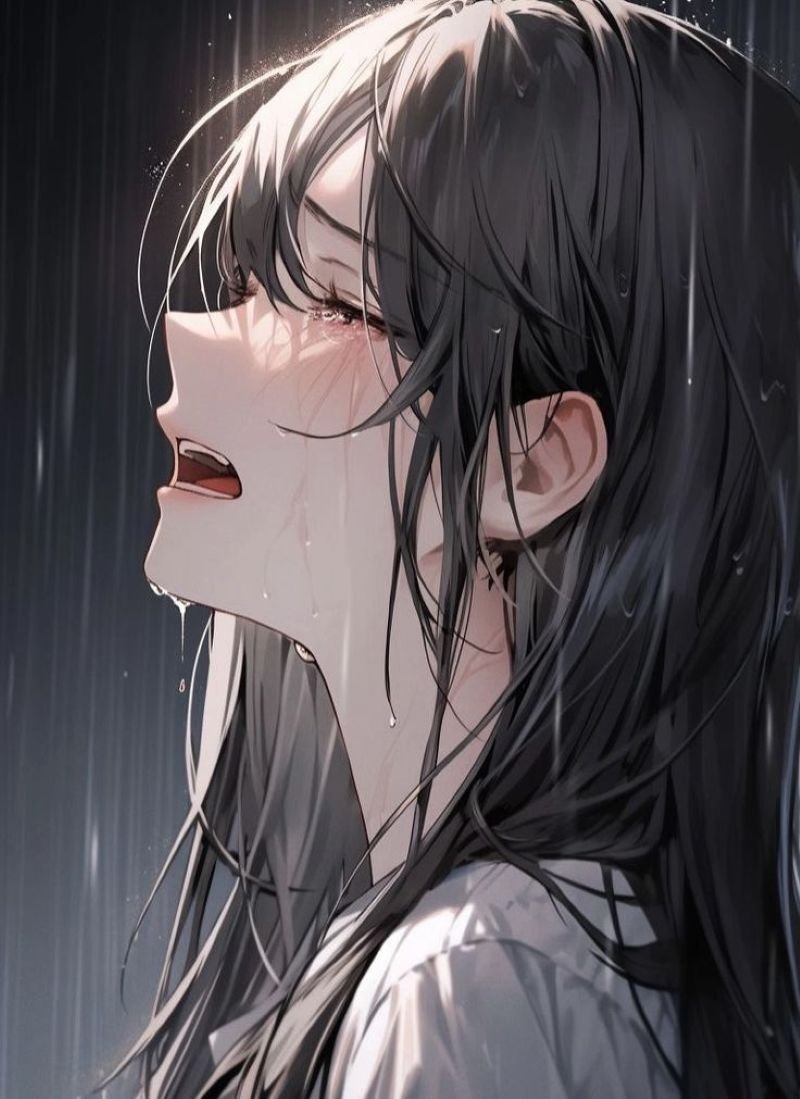 ảnh anime nữ buồn khóc