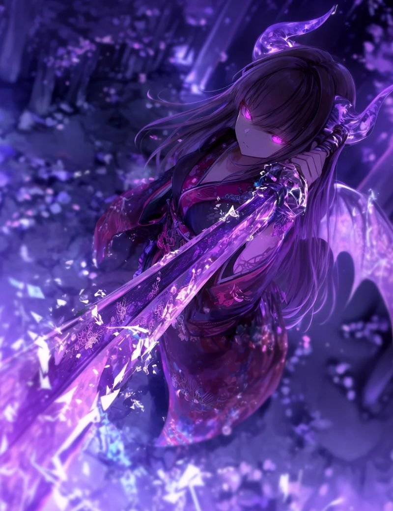 ảnh anime nữ cầm kiếm (13)