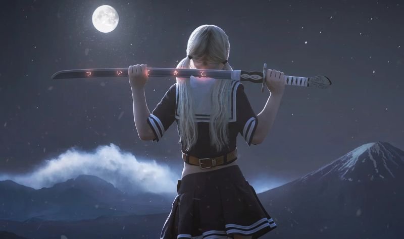 ảnh anime nữ cầm kiếm (2)