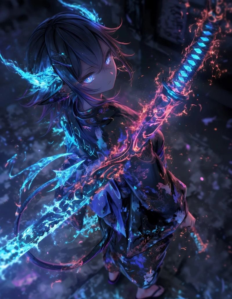 ảnh anime nữ cầm kiếm (20)