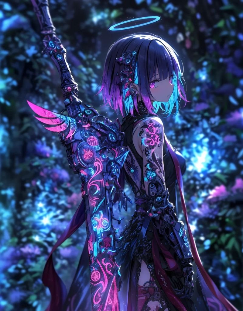 ảnh anime nữ cầm kiếm (21)