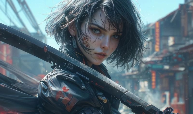 ảnh anime nữ cầm kiếm (3)