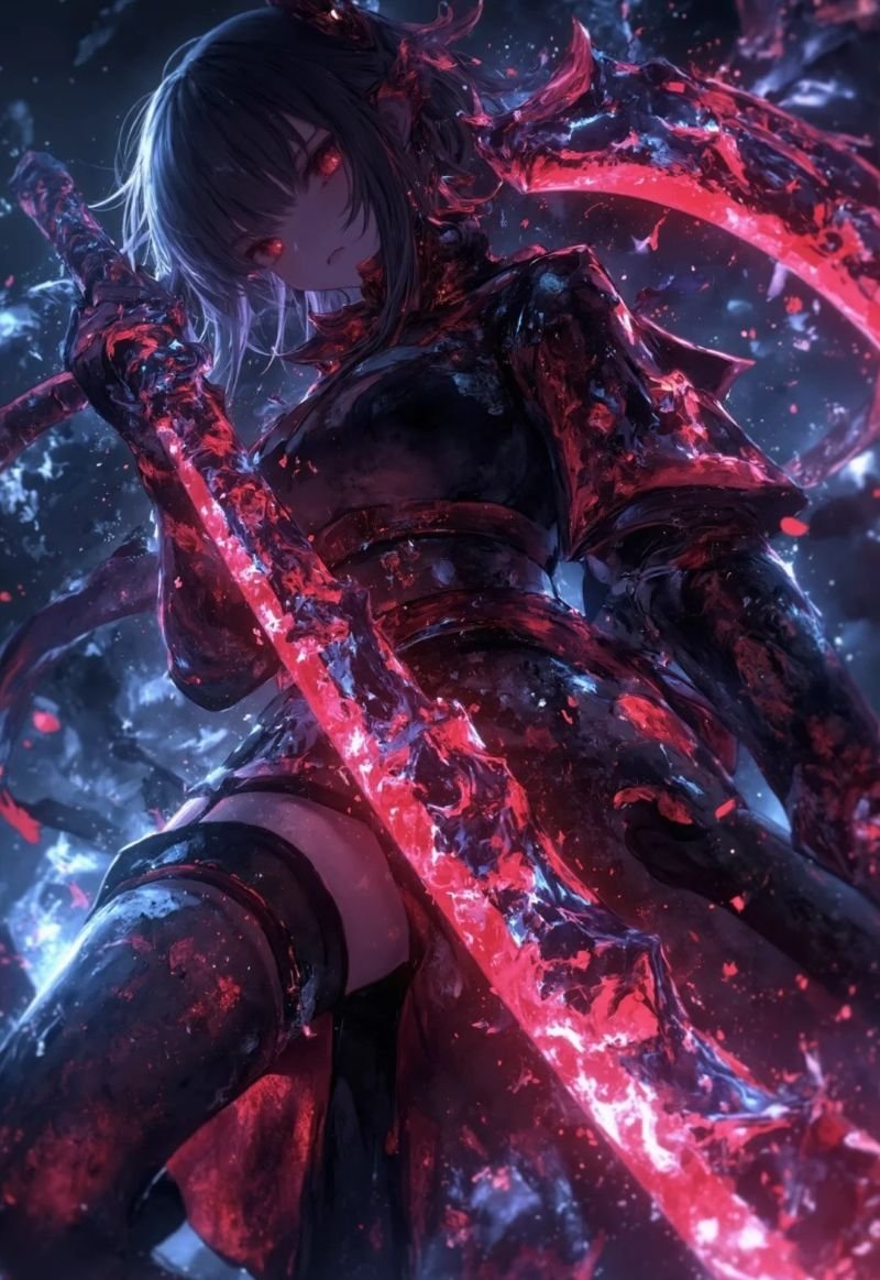 ảnh anime nữ cầm kiếm (7)