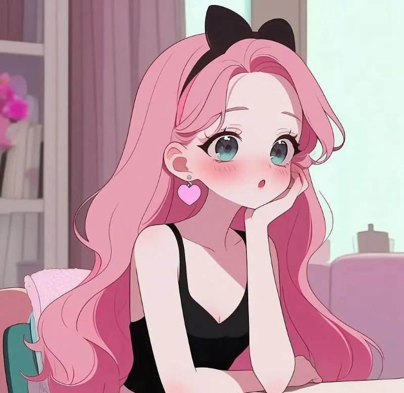 ảnh anime nữ tóc hồng (3)