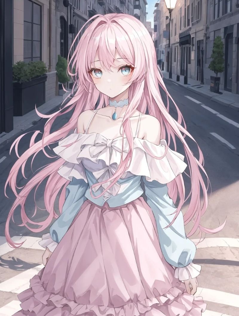 ảnh anime nữ tóc hồng (5)