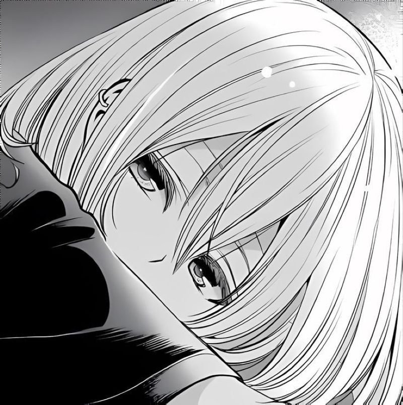 ảnh anime nữ trắng đen (1)