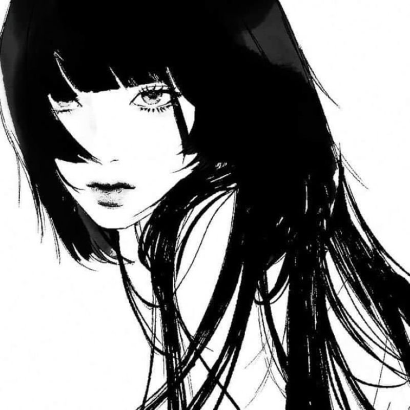 ảnh anime nữ trắng đen (20)