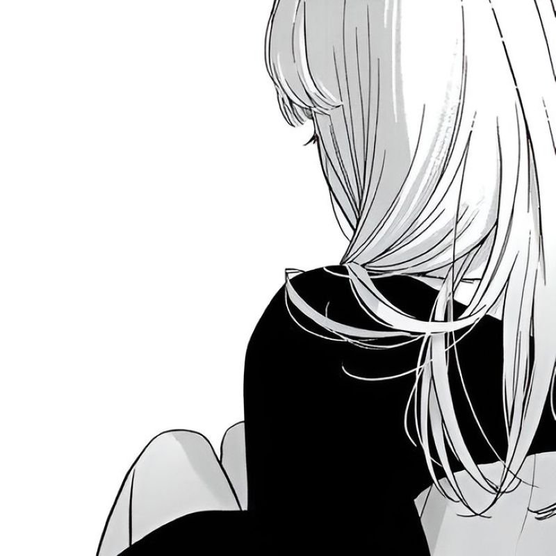 ảnh anime nữ trắng đen (21)