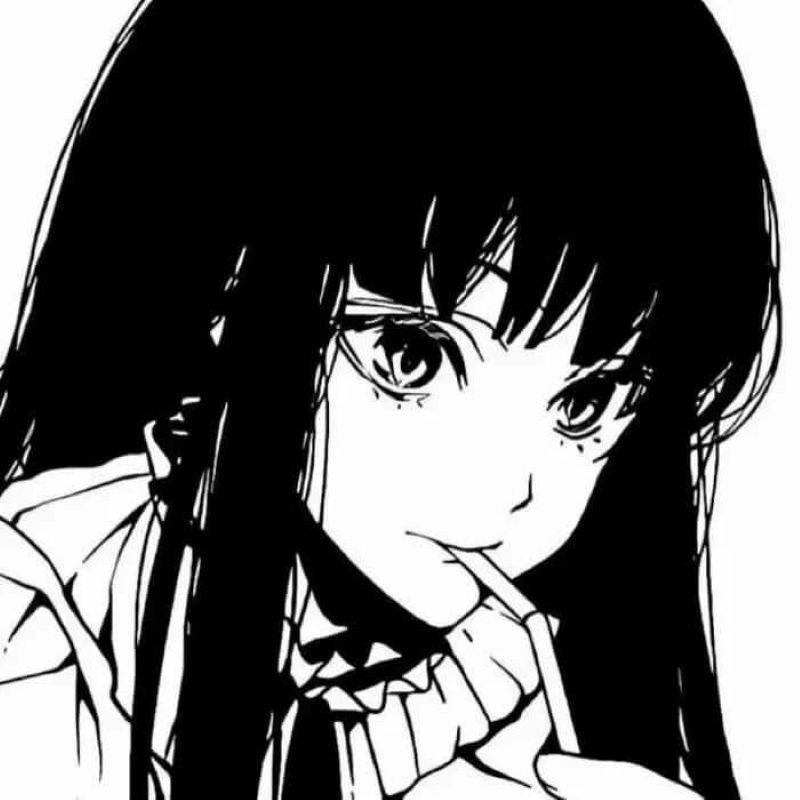 ảnh anime nữ trắng đen (4)