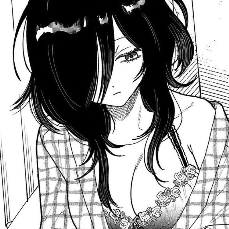 ảnh anime nữ trắng đen (7)