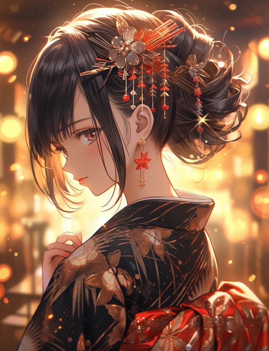 hình ảnh anime nữ mặc kimono (11)