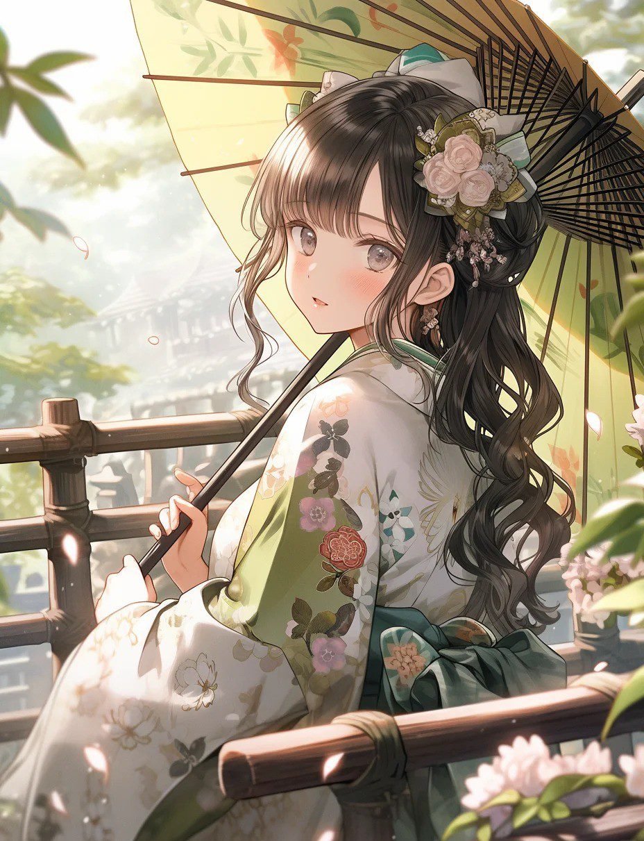 hình ảnh anime nữ mặc kimono (13)