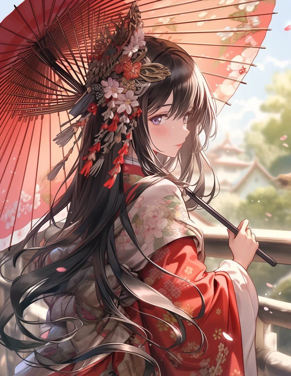 hình ảnh anime nữ mặc kimono (19)