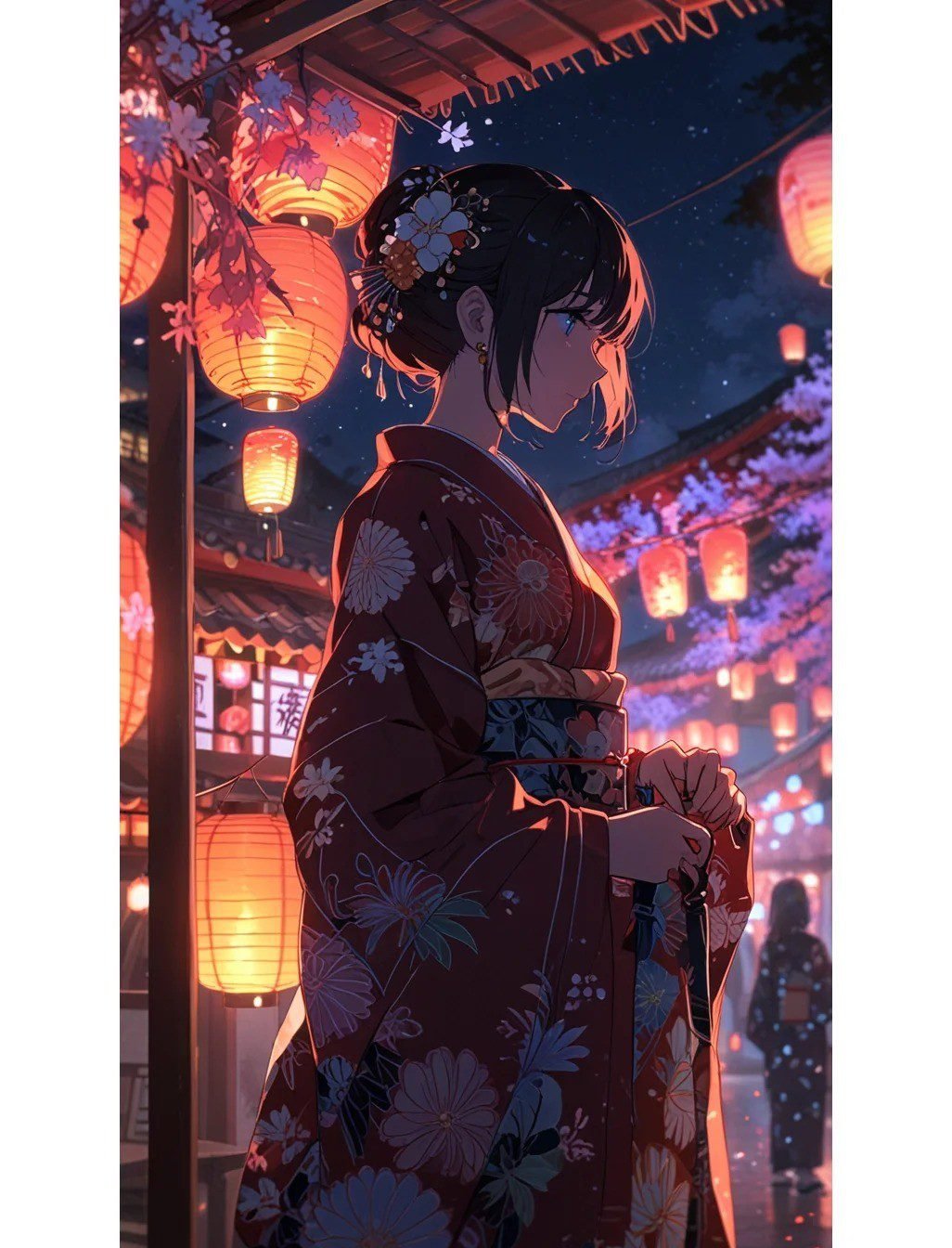 hình ảnh anime nữ mặc kimono (23)