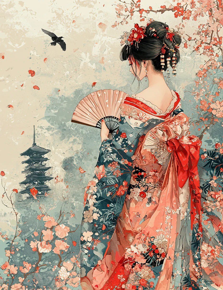 hình ảnh anime nữ mặc kimono (30)