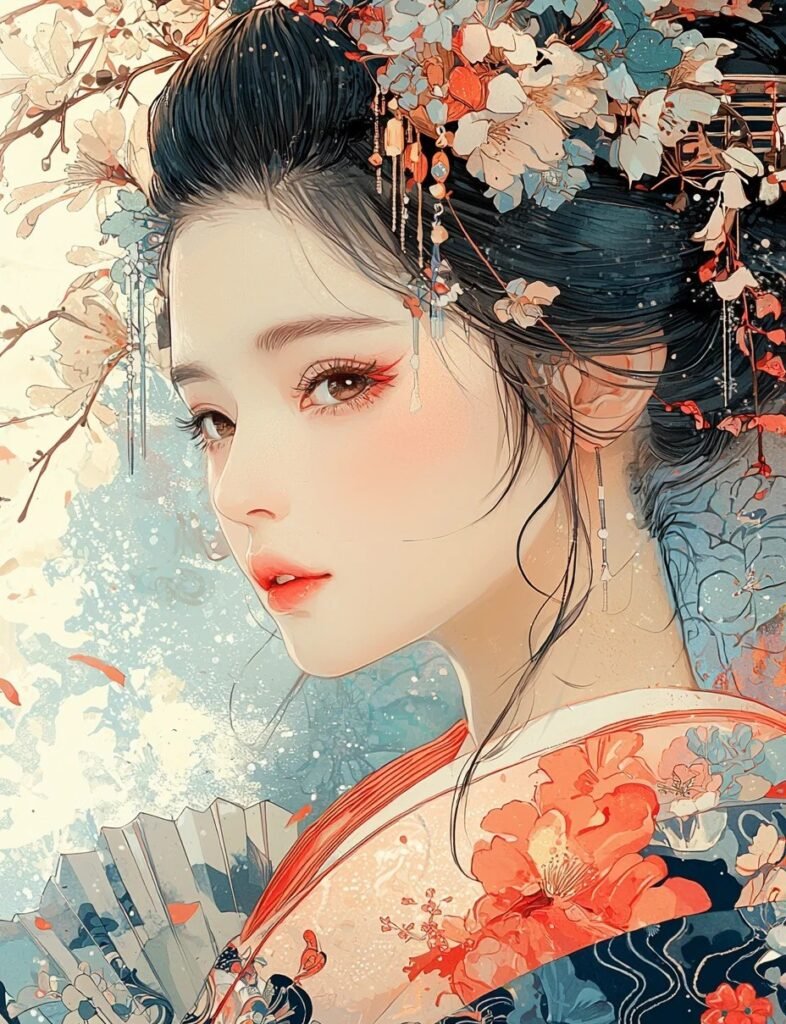 hình ảnh anime nữ mặc kimono (31)