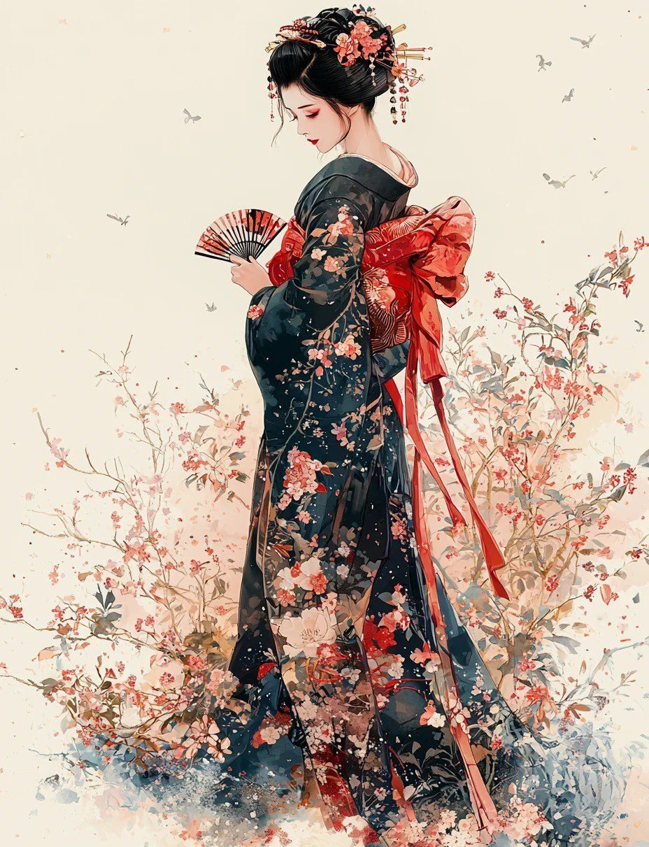 hình ảnh anime nữ mặc kimono (33)