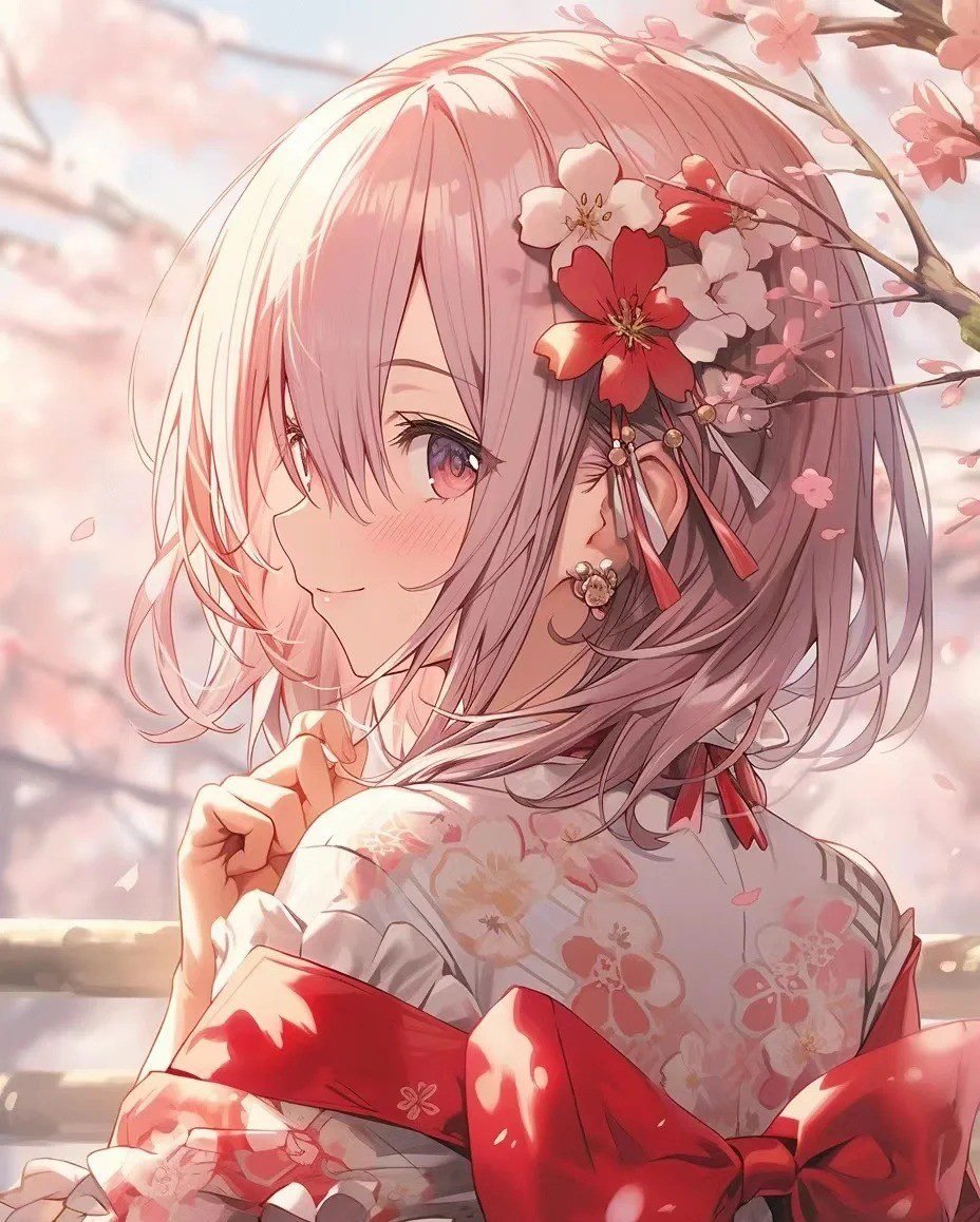 hình ảnh anime nữ mặc kimono (4)