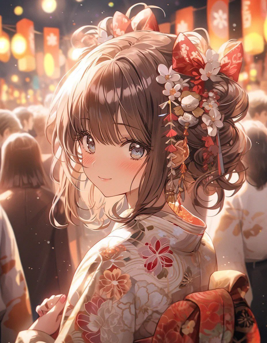 hình ảnh anime nữ mặc kimono (9)