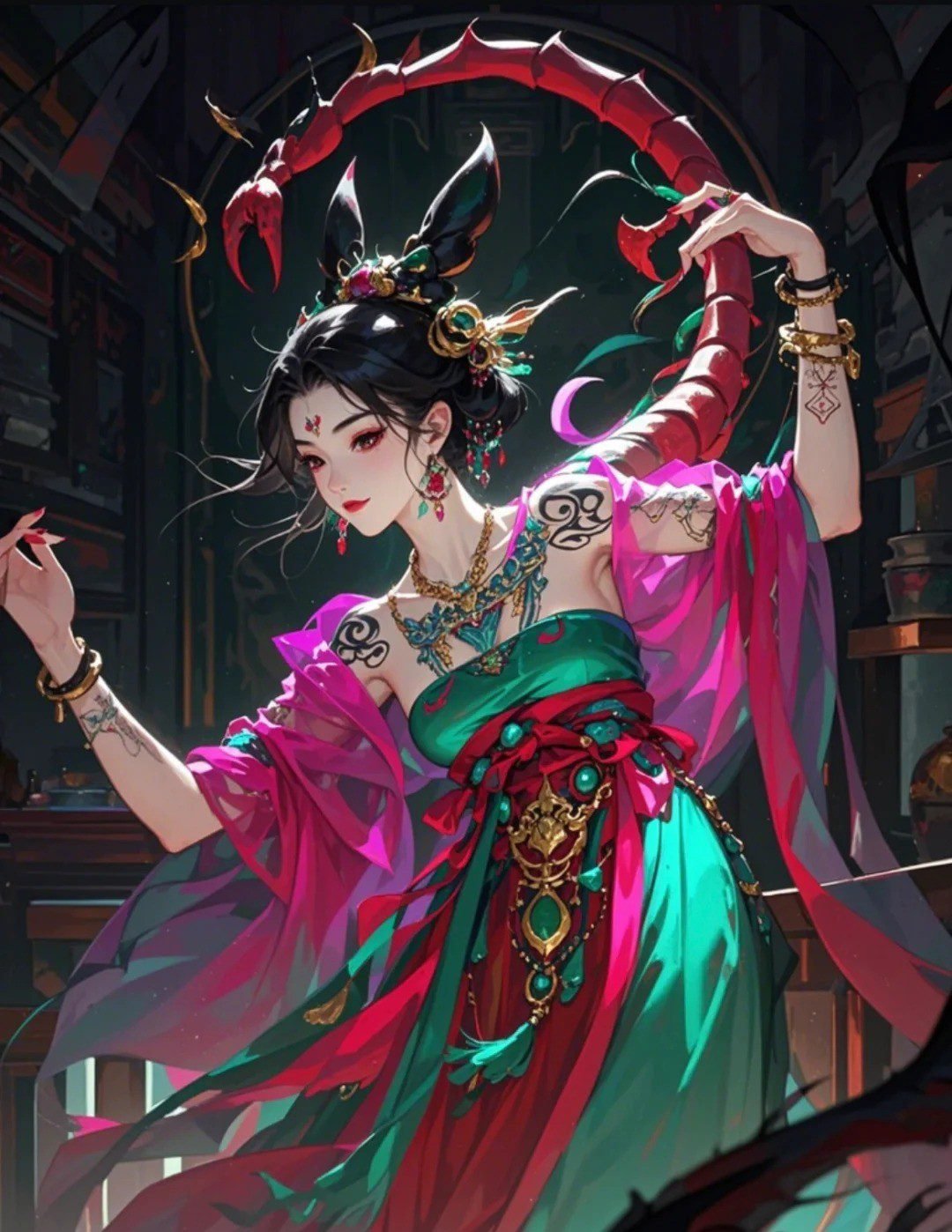 hình ảnh cung bọ cạp nữ anime (17)