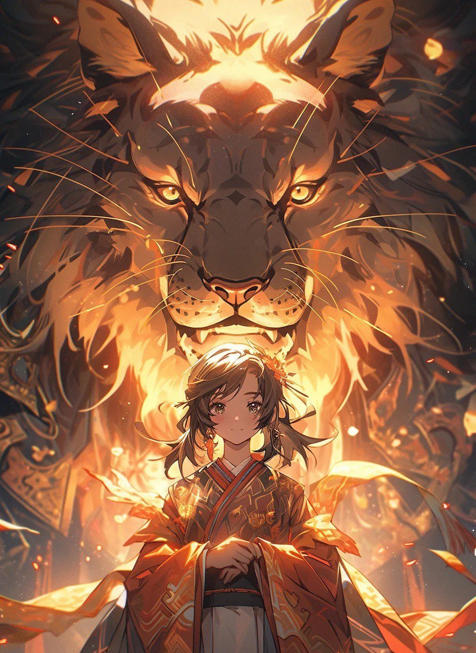 hình ảnh cung sư tử nữ anime (1)