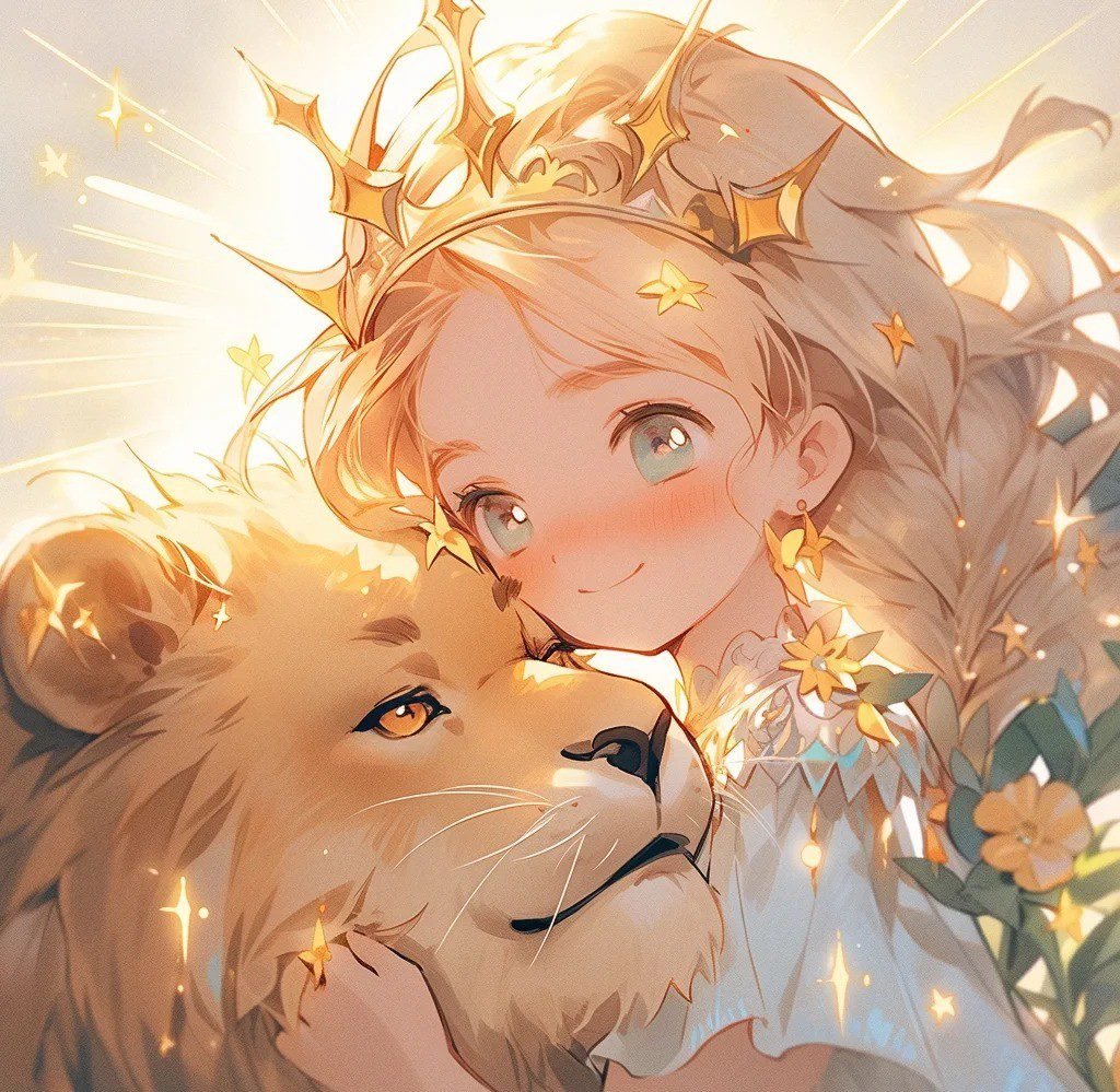 hình ảnh cung sư tử nữ anime (10)