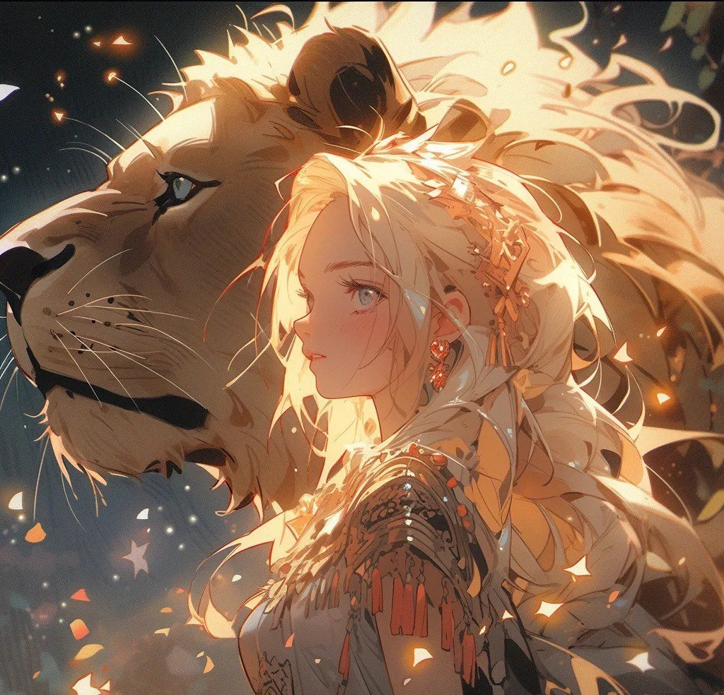 hình ảnh cung sư tử nữ anime (14)