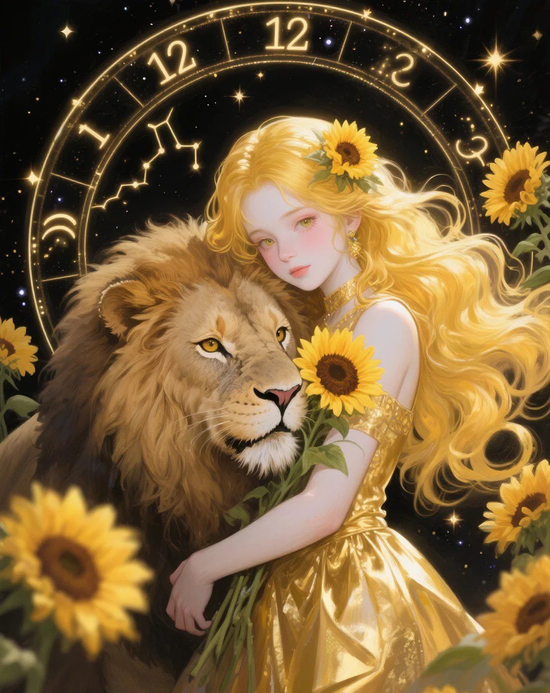 hình ảnh cung sư tử nữ anime (15)