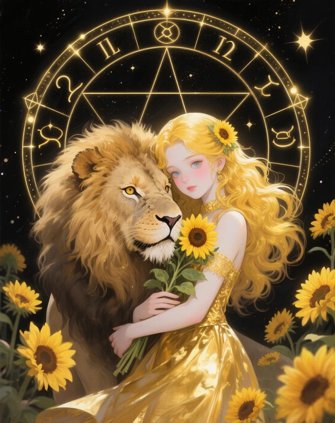 hình ảnh cung sư tử nữ anime (17)