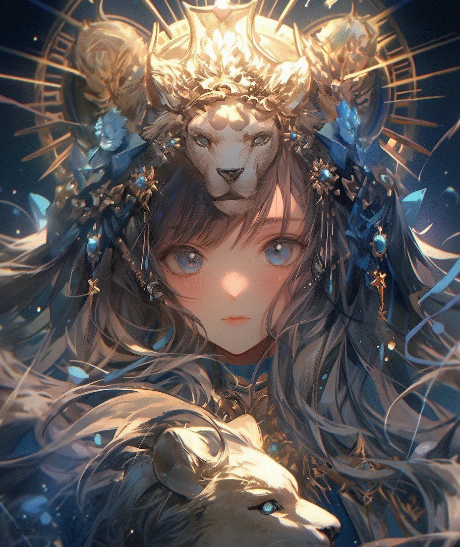 hình ảnh cung sư tử nữ anime (18)