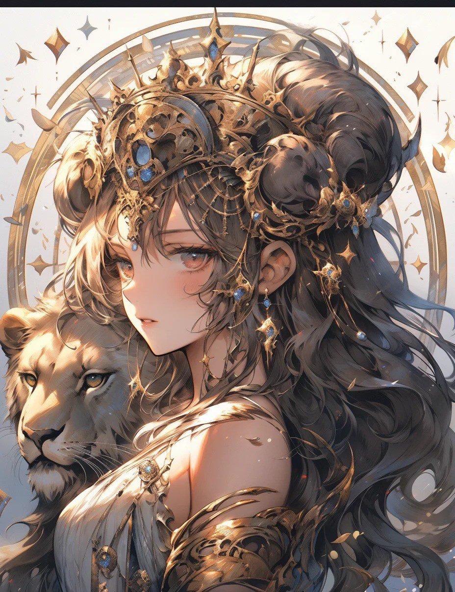 hình ảnh cung sư tử nữ anime (21)