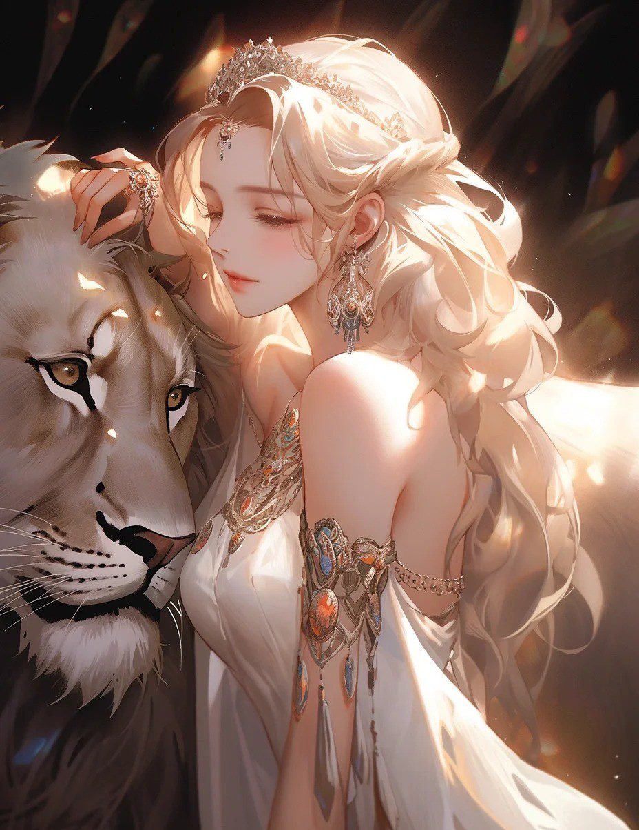 hình ảnh cung sư tử nữ anime (26)